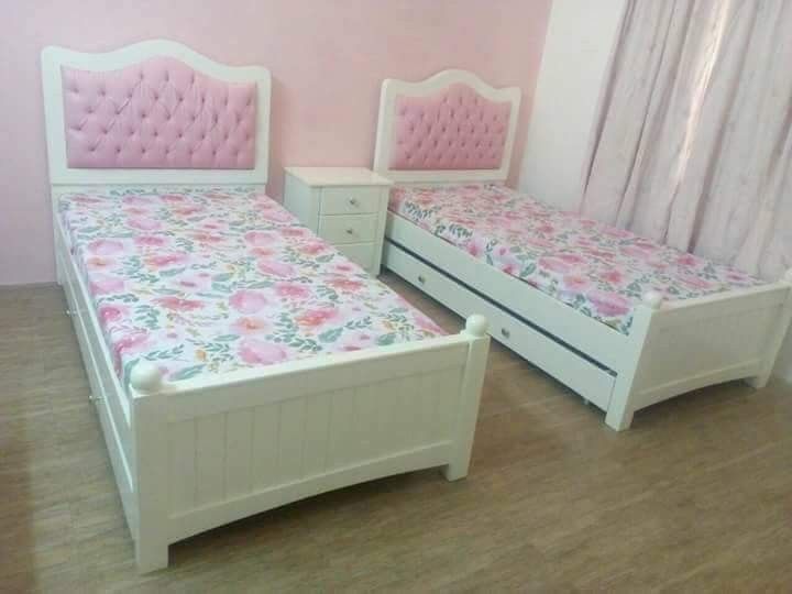 3.5x6 White Toddler Beds with a Touch of Pink