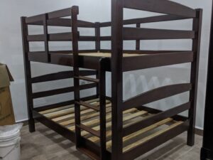 4x6 Dark Walnut Finish Bunk Bed