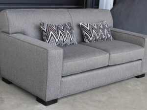 3-Seater Dove Grey Square-Arm Loveseat