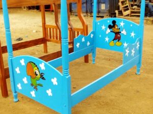 3x6 Blue Cartoon Kids Bed