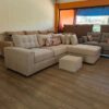 5-Seater Sand Beige Ottoman L-Sectional Sofa