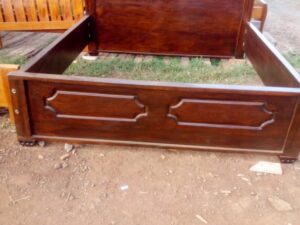5x6 Dark Mahogany Panel Bed