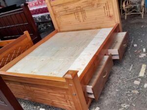 5x6 Honey Oak Drawer Bed