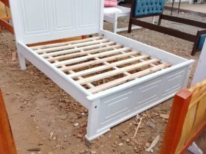 5x6 Milk White Panel Bed
