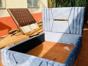 5x6 Steel Blue Ribbed Bed