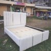 5x6 White Gold-Trim Bed