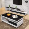 Black Glass Modern Coffee Table