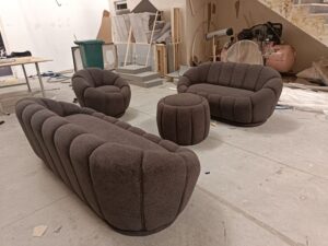 Brown Bubble Sofa Set