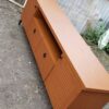 Burnt Orange Fluted TV Stand
