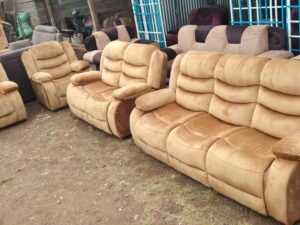7-Seater Camel Recliner Sofa