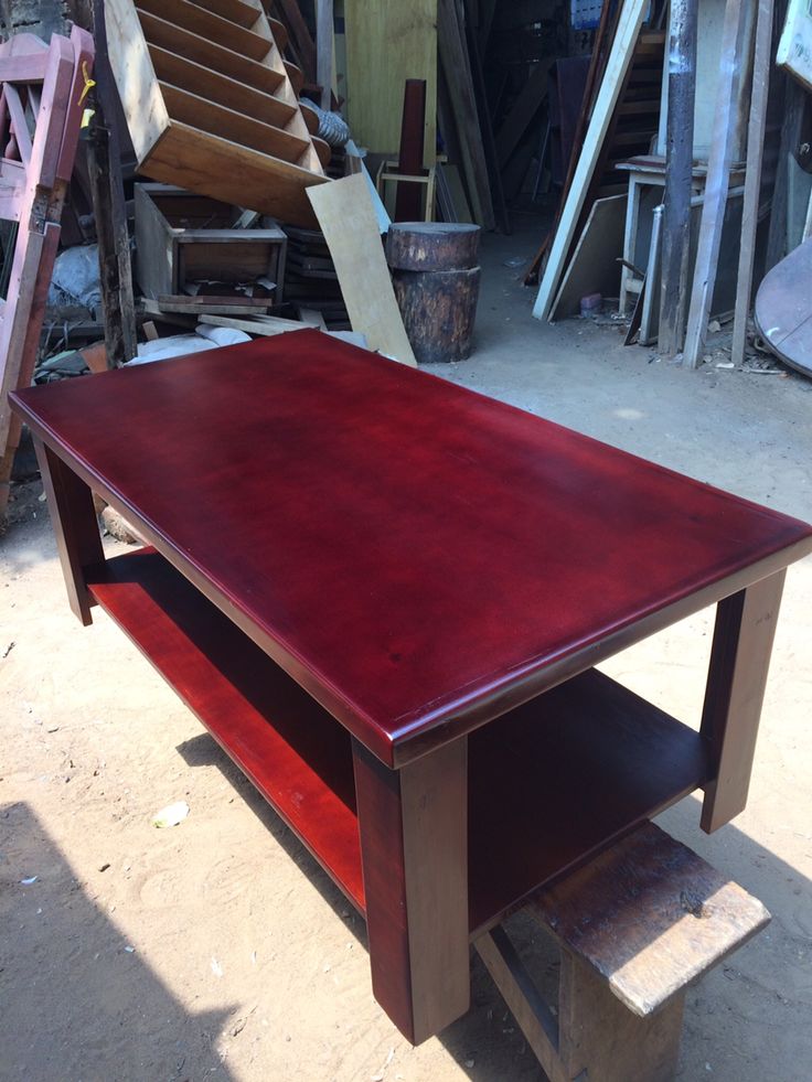 Crimson Shelf Coffee Table