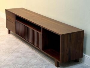 Dakota Solid Walnut Slat TV Stand
