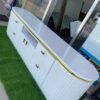 Gloss White Gold Trim TV Stand