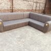 Gray Pleated Corner Sofa