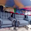 Grey Carved Sofa Set