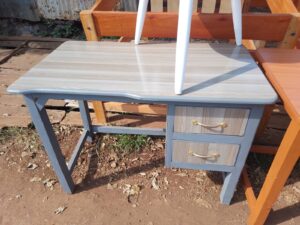 Grey Two-Drawer Study Desk