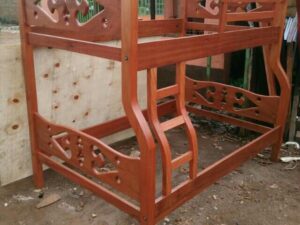 3.5x6 Top 4x6 Bottom Pure Mahogany Decorative Bunk Bed
