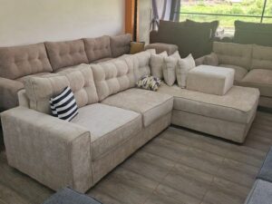 Oatmeal Tufted Grand Sectional
