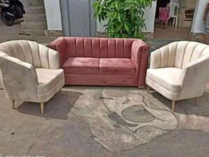 Rose Blush Shell Sofa Set