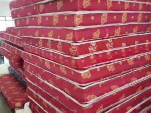 Royal Red Floral Damask Foam Mattress