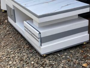 Strata Marble-Top Storage Coffee Table