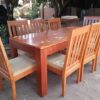 Pure Mahogany Teak Slatted 8-Seater Dining Set