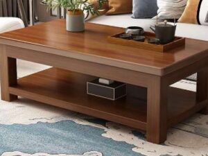 Walnut Two-Tier Coffee Table