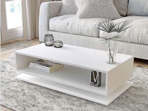 White Floating Shelf Coffee Table
