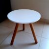 White Retro Wooden Side Table